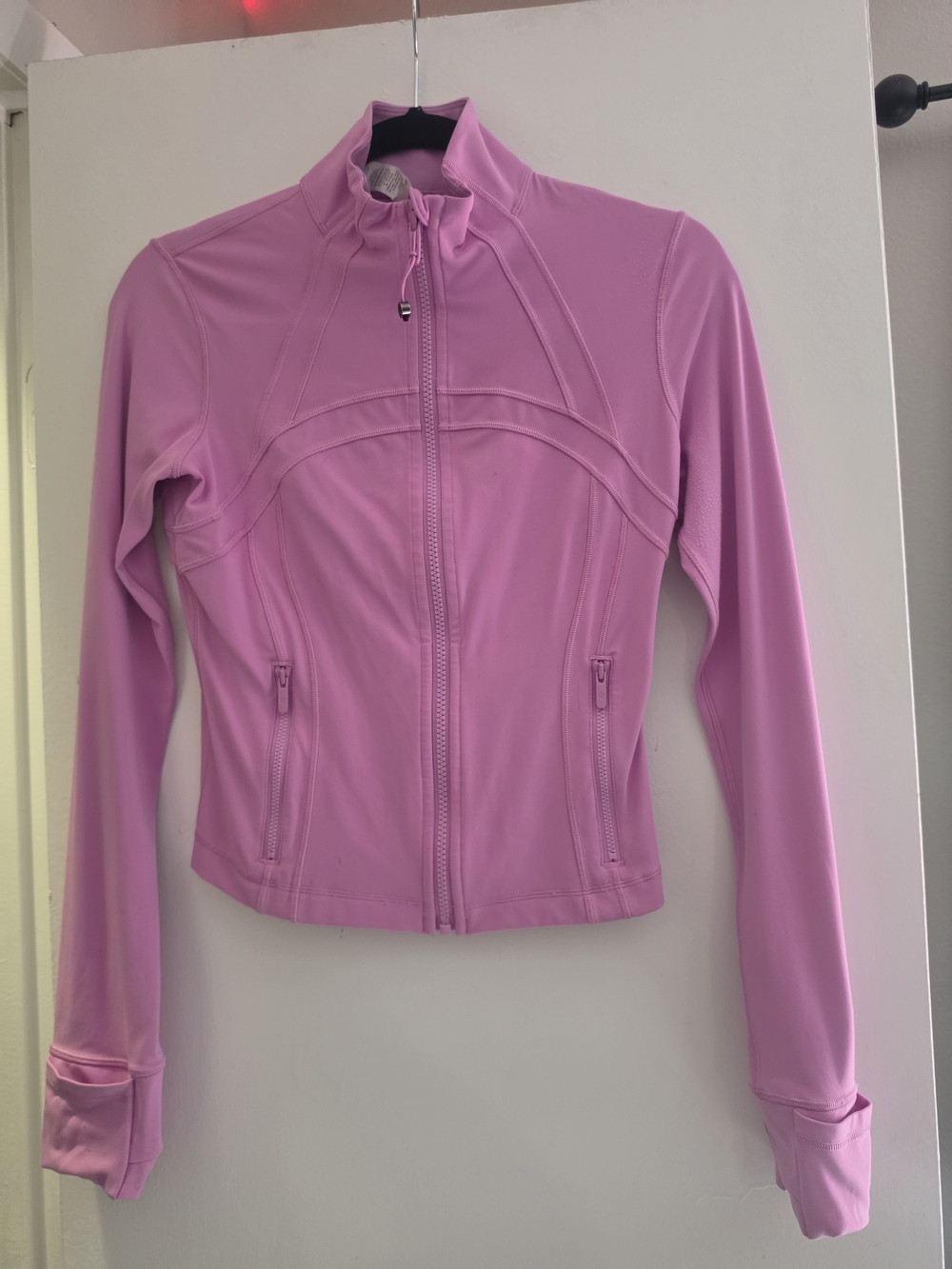 lululemon athletica Cropped Light Pink Full-Zip Performance Jacket